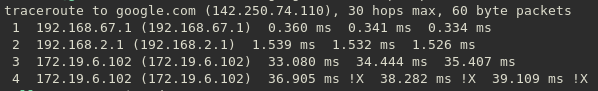 traceroute google tcp 445 shatel